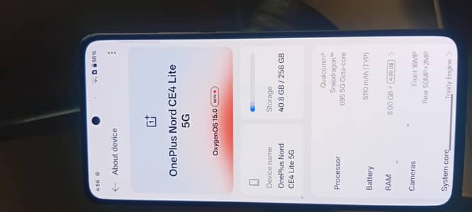 one plus nord ce4 lite 5G oxygenOS 15.0