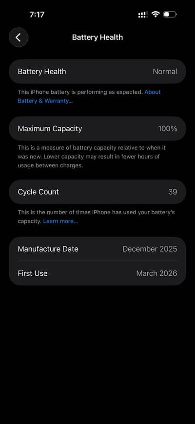 iPhone 17 Pro Max Orange 256GB |few days used| 100% Battery Health