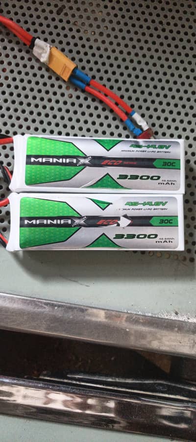 MANIA 4S 3300mAh 30C LiPo Battery x2 - RC Drone/Car Battery