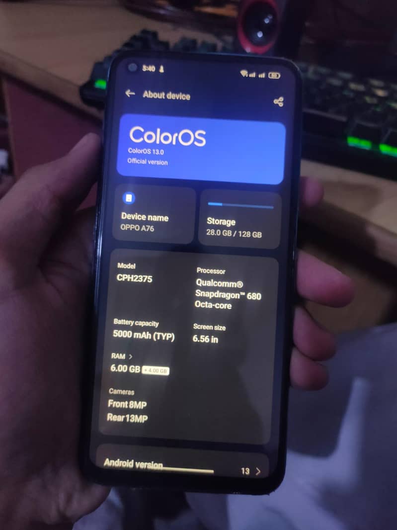 Oppo a76 6