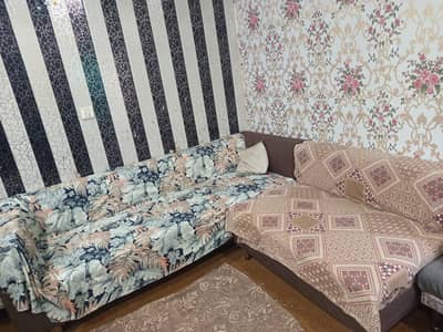 used corner sofa and other is simple 3 seater sofa in chinyoti wood