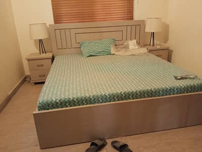 Bedroom set with side tables.