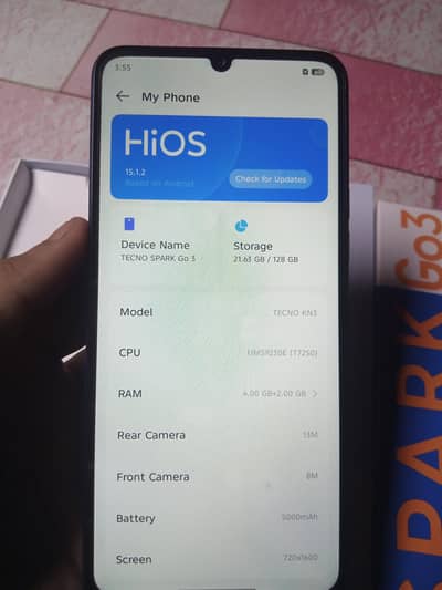 tecno spark Go3  4 128