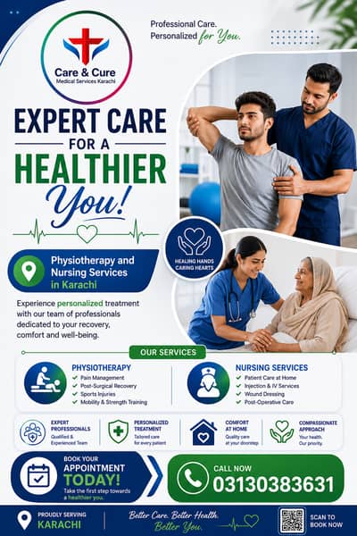 Physiotherapy & home nursing care patient care Nurse at Karachi