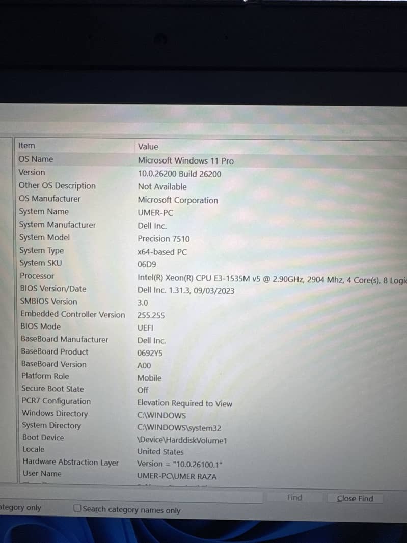 Dell Precision 7520 3