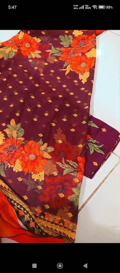 Stich Lawn chicken kari Suit Ready to wear