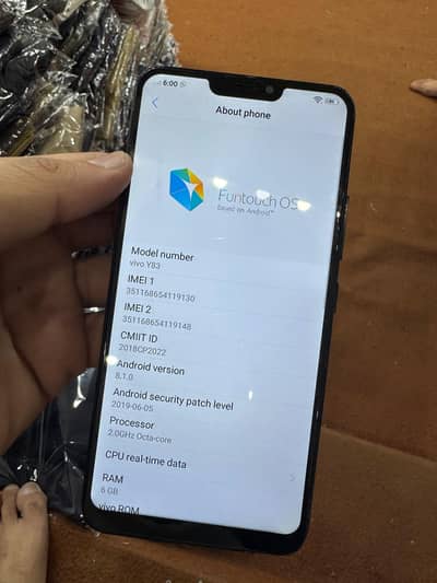 vivo y83 4/64 PTA approved