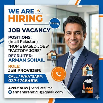 available all type job for male + female