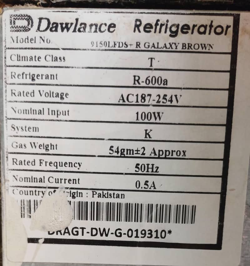 Dawlance fridge medium size 2