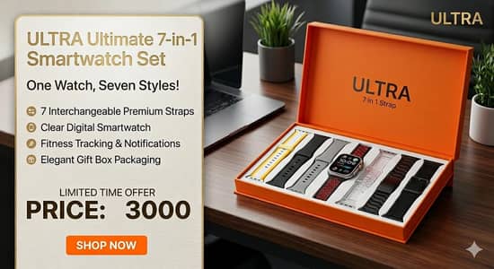 Luxury 7 Straps Watch Set For Men