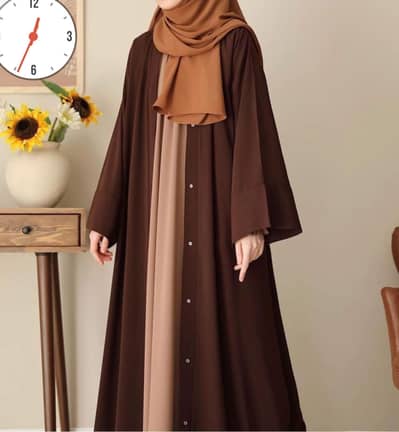 Chocolatey Abaya With Inner Attached And Stoller