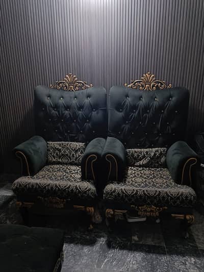 2 sofa chairs and 1 dressing