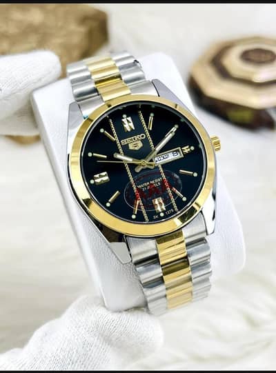 Men's stean less steel watch