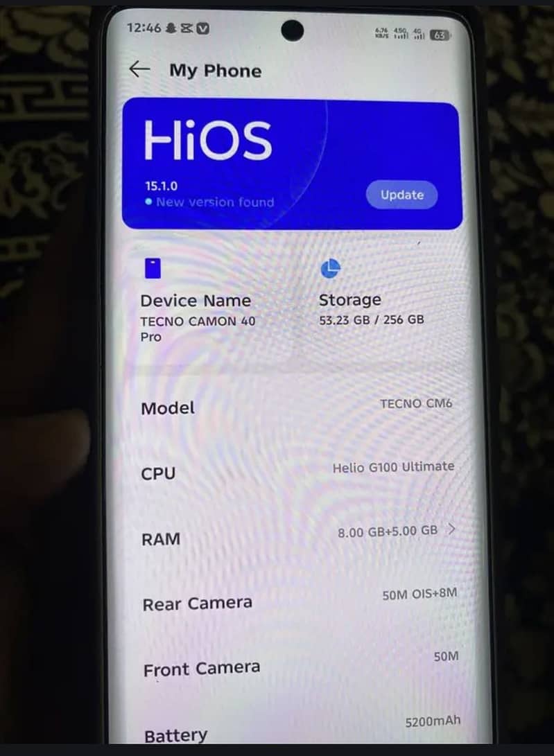 Tecno Camon 40 Pro 7