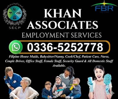 House maids , Helper , Baby Sitter , Chef , Cook, Nurse, Patient Care