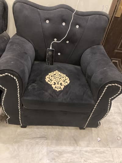 Sofa set black color