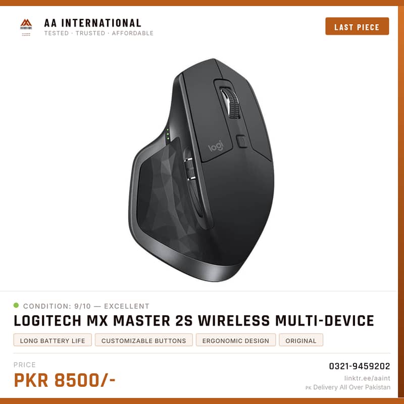 LOGITECH MX MASTER 2S WIRELESS / BLUETOOTH MULTI-DEVICE MOUSE 0