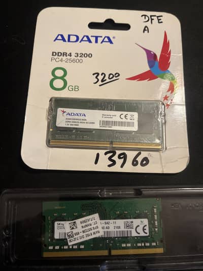 16GB DDR4 Laptop RAM – ADATA 8GB 3200MHz + SK Hynix 8GB SO-DIMM