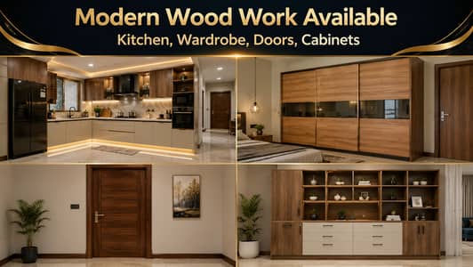 Modern Kitchen, Almari, Door & Cabinet Work Available