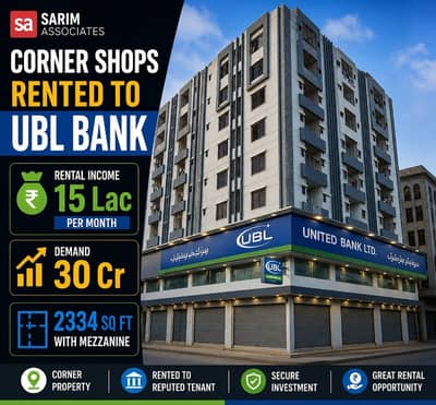 RENTED SHOP FOR SALE UBL BANK LIGHT HOUSE