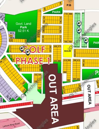 10 Marla Plot For Sale In Bahria Town Golf Block