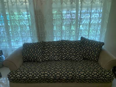 Used Sofa Set 5 seater with 6 pair curtain and blind curtain, Split AC