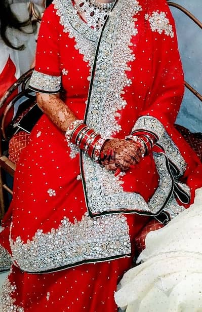Wedding red bridal lehenga