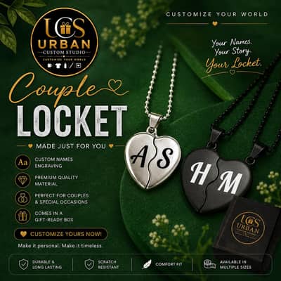 premium Couple Locket Costomize your name