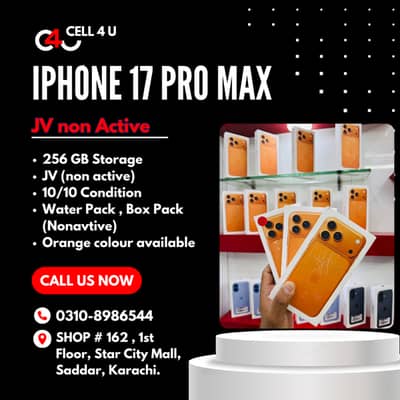 iPhone 17 Pro Max JV 256GB – Box Pack Non Active | Orange Colour