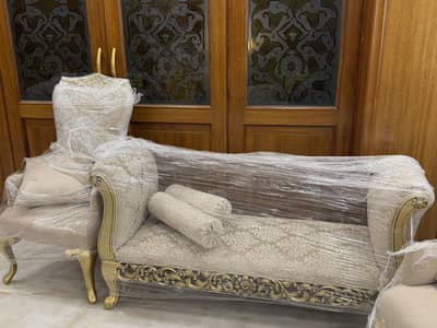 Royal classic wooden chairs and royal wood devaan
