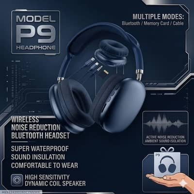 P9 wireless bluetooth headset