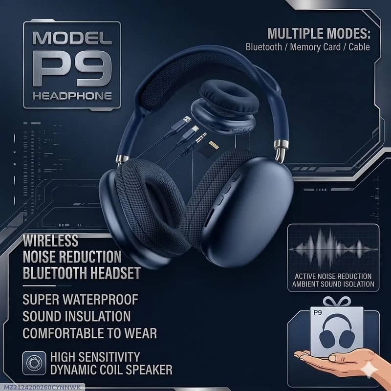 P9 wireless bluetooth headset 0