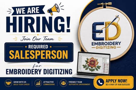 Salesperson for Embroidery Digitizing