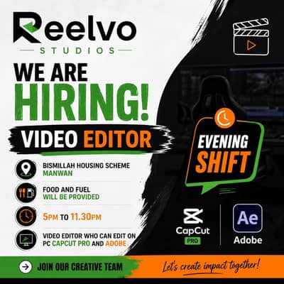 We are Hiring | Experienced Video Editors Required |Join Reelvo