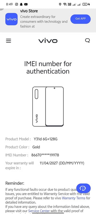 vivo y31d