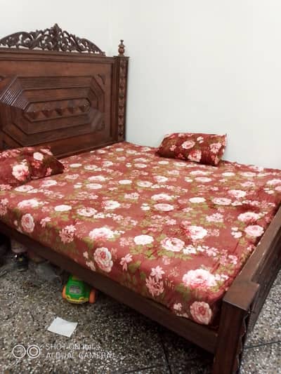 modern bedroom set,king double bed+side table&matching dressing table