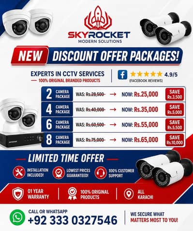 cctv Camera Installation in Karachi HD Security Cameras Packages