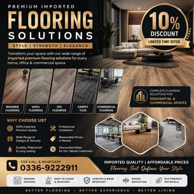 Premium Imported Flooring Solutions | SPC, Wooden, Vinyl & Carpet Til