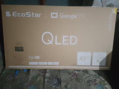 ecostar QLED 43 inch urgent for sale without. warranty card brand new