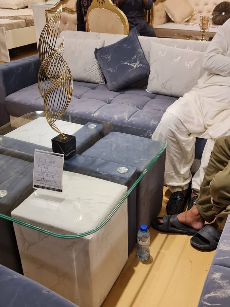 brand new L shape sofas and dining table 3