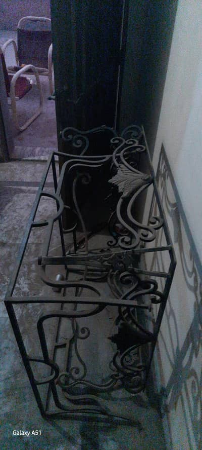 Dining Iron tables with 18mm glass