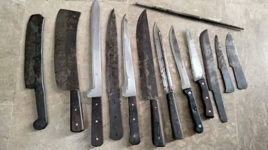 Used Old Butcher knifes