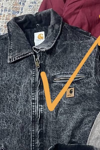 Carhartt jacket gray black faded