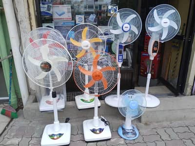 AC/DC Rechargeable Pedistal Solar Fans All Variety  03135258776