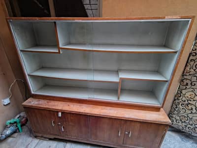 Wooden Glass Showcase Cabinet – 6ft Display Counter – Used