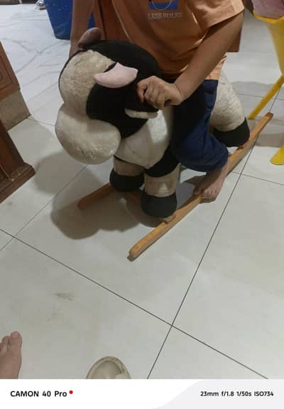 Kids Rocking Cow