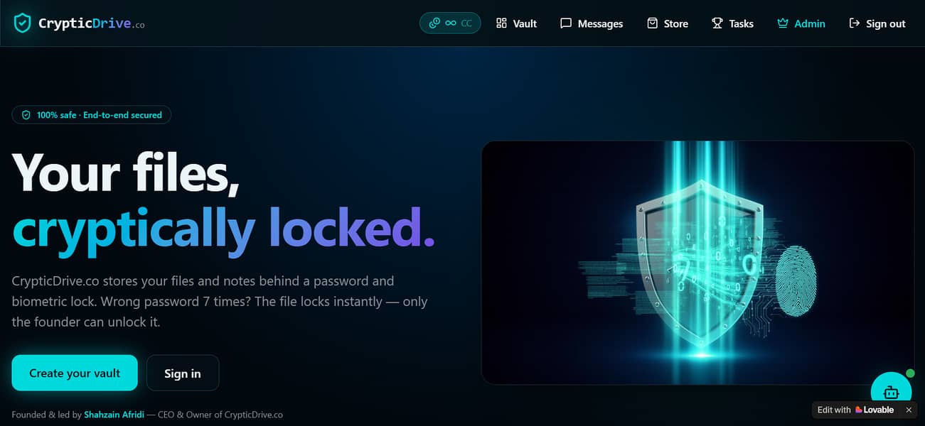 https://Crypticdrive-co. lovable. app 0
