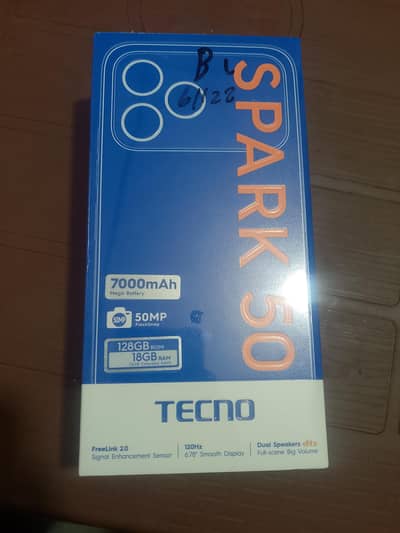 Tecno spark 50  18GB/128GB box pack