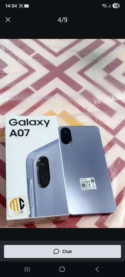 samsung a07 . . 4/64 gb . . . voilet colour