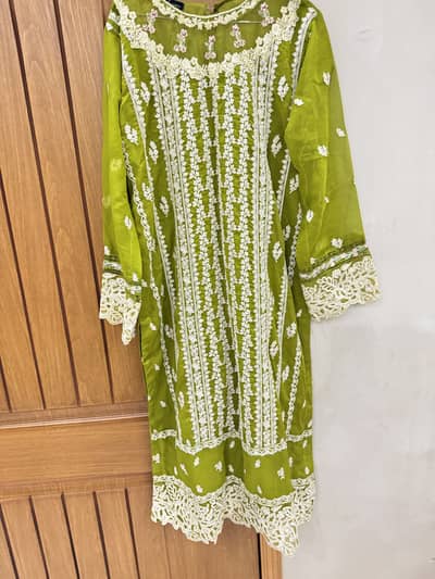 Heavy Embroidery Chiffon 3piece Dress_Ready to wear|ElegantParty wear